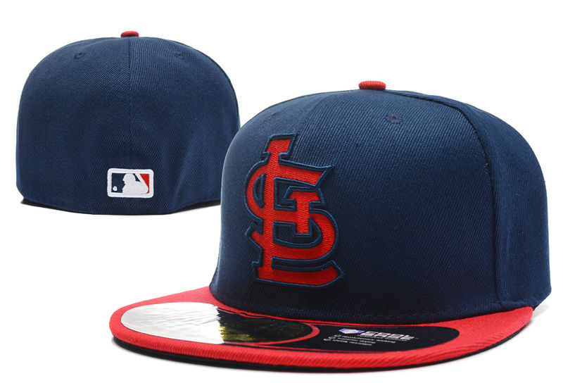 St. Louis Cardinals Navy Fitted Hat LX 0701